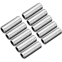sourcing map Boquilla De Tubo De Lámpara Galvanizados M10 De 30mm De Longitud 1mm Todos 10Pcs Roscada